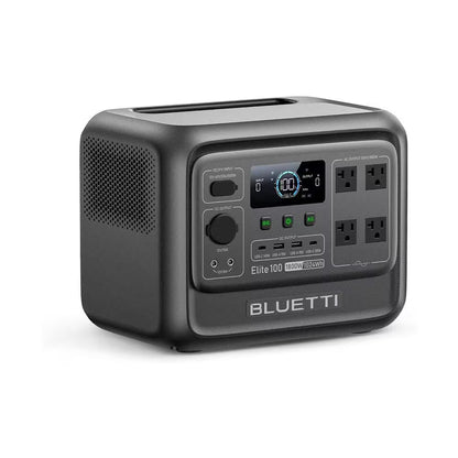 1800W Continuous/3600W Peak Output 1024Wh Portable Power Station, Push Button Start Battery Solar Generator for Outdoors