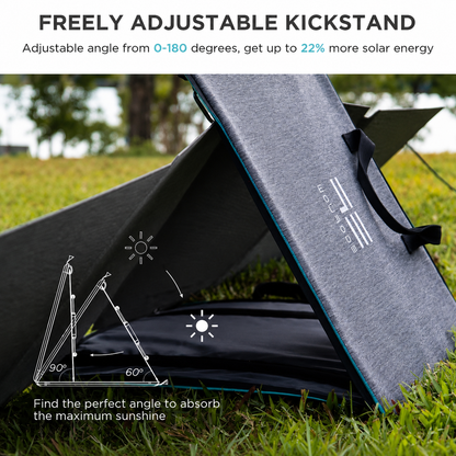 110-Watt Portable Solar Panel, Foldable Solar Charger Chainable for Power Station /Generator, Waterproof for Outdoors