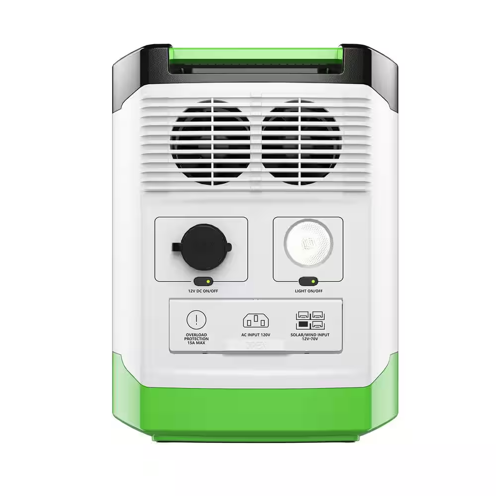 1800W Running/3600W Peak Push Button Start Lithium Solar Generator Gold